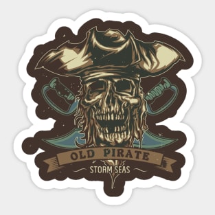 Old Pirate Shirt Sticker